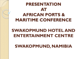 presentation at african ports & maritime conference