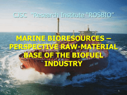 marine bioresources – perspective raw
