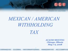 Mexican/American Withholding Tax