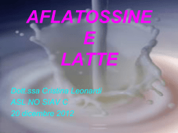 AFLATOSSINE E LATTE - Provincia di Novara