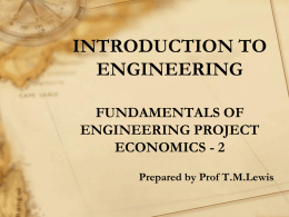 Pre-Engineering Introduction to Engineering Lecture 2