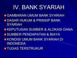 III. BANK SYARIAH