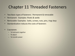 Chapter 10 Threaded Fasteners 10