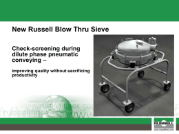 Russell Blow Thru Sieve market launch presentation