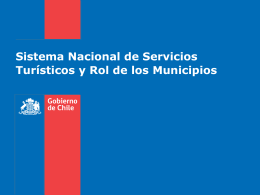 Sistema de Servicios Turisticos y Municipios