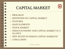 India Capital Market Update