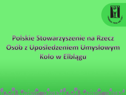 prezentacji Koła PSOUU w Elblągu.