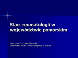 Stan reumatologii - Polskie Towarzystwo Reumatologiczne