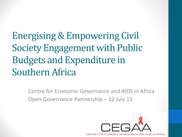 Energising & Empowering Civil Society Engagement with