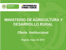 Objetivo - Ministerio de Agricultura y Desarrollo Rural