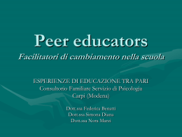 Peer Educators - Consultori Emilia