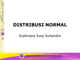 Distribusi Normal - Official Site of EUPHRASIA SUSY