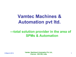 Vamtec Machines & Automation pvt ltd.
