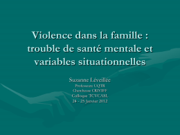 Suzanne Léveillée: La violence dans la famille