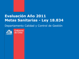 Metas Sanitarias - Ley 18.834 - Servicio de Salud Araucanía Sur