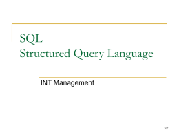 Langage SQL