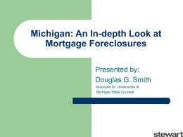 Michigan: An In-depth Look at Mortgage Foreclosures