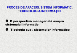 Tipologia sistemelor informatice