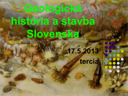 Geologická história a stavba Slovenska