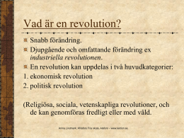 Vad är en revolution?