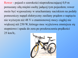 Budowa i wyposażenie roweru