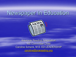 Newspaper In Education - Arkansas Reading Association