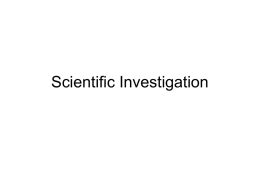 Scientific Investigation SOL TP