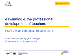 eTwinning & the professional development of teachers