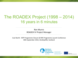 Project_ROADEX - Northern Periphery Programme