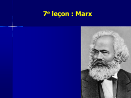 Marx - Service de Philosophie Morale et Politique