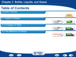 Chapter 3 Solids, Liquids, and Gases