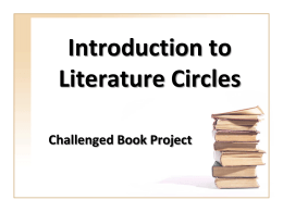 Literature Circles Introduction