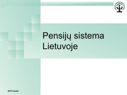 Pensijų sistema Lietuvoje