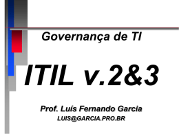 ITIL - Prof. Dr. Luis Fernando Garcia