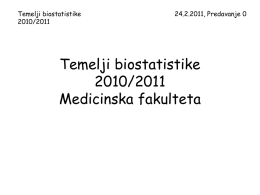 Slide 1 - Inštitut za biostatistiko in medicinsko informatiko