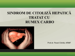 Sindrom de citoliza hepatica tratat cu Rumex Carbo