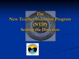 The New Teacher Induction Program (NTIP)