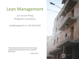 Presentatie Lean management voor gemeenten