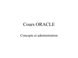 Cours ORACLE