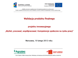 prezentacja produktu finalnego - Polska Fundacja Dzieci i Młodzieży