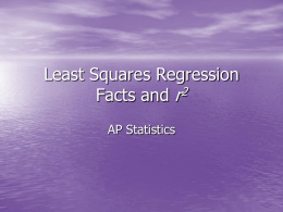 Least Squares Regression Facts and r2