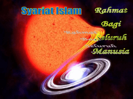 syariah islam rahmat bagi semua