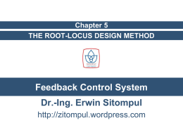 Rules for Plotting a Root Locus - Erwin Sitompul