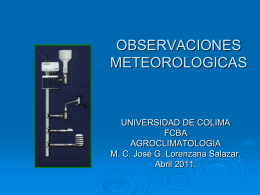 agrometeorologia observaciones meteorologicas
