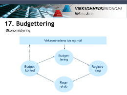 17. Budgettering
