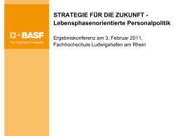 BASF - Strategie für die Zukunft – Lebensphasenorientierte