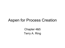 4-L1-Aspen for Process Creation