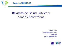 Pedro Urra González: Revistas de salud pública y