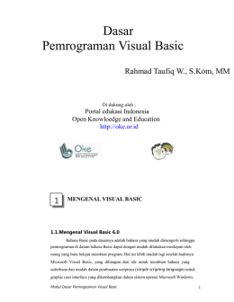 Visual Basic – Dasar