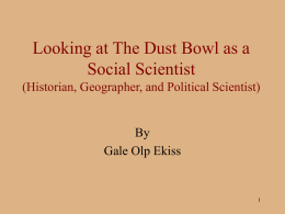 Looking at The Dust Bowl as a Social Scientist PowerPoint